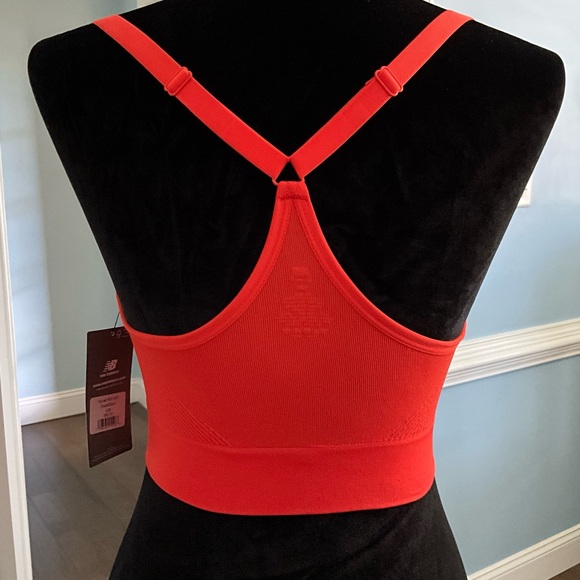 NWT Racerback Sports Bra Orange Workout Bra New Balance Sports Bra New With Tags - Picture 4 of 7